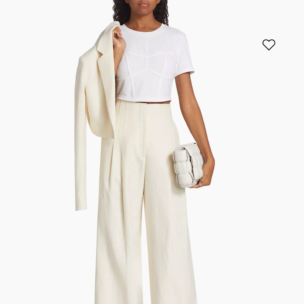 ALC Wren cropped white tee size M - Picture 2 of 9